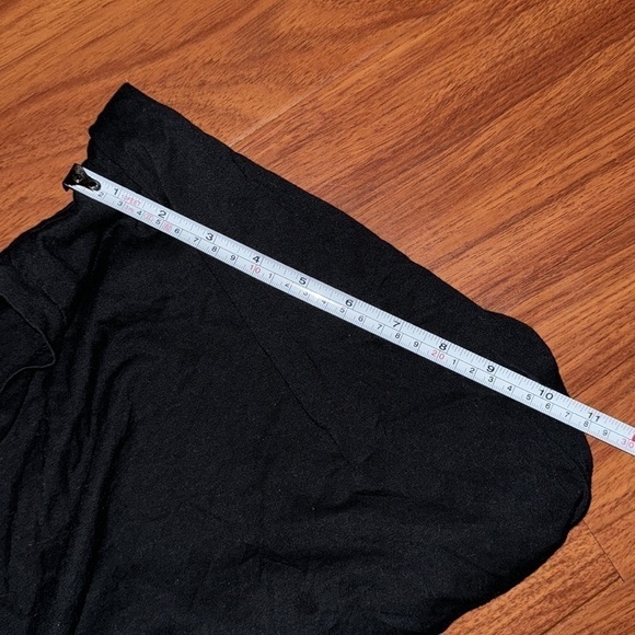 ASOS pull&bear black muscle drop volume shoulder tee t-shirt women L - Picture 5 of 8